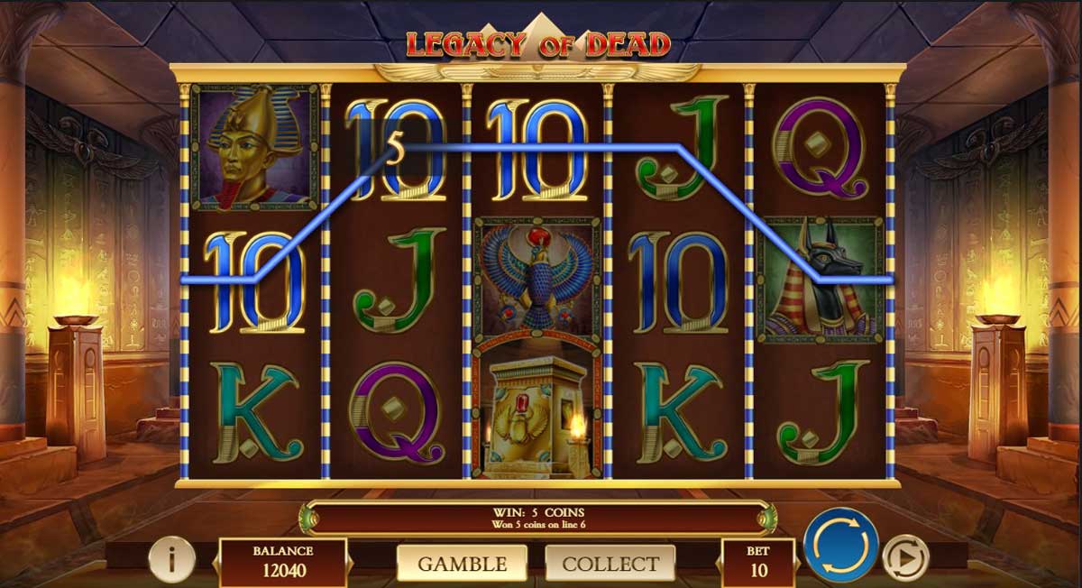 Legacy of Dead slot machine game screenshot