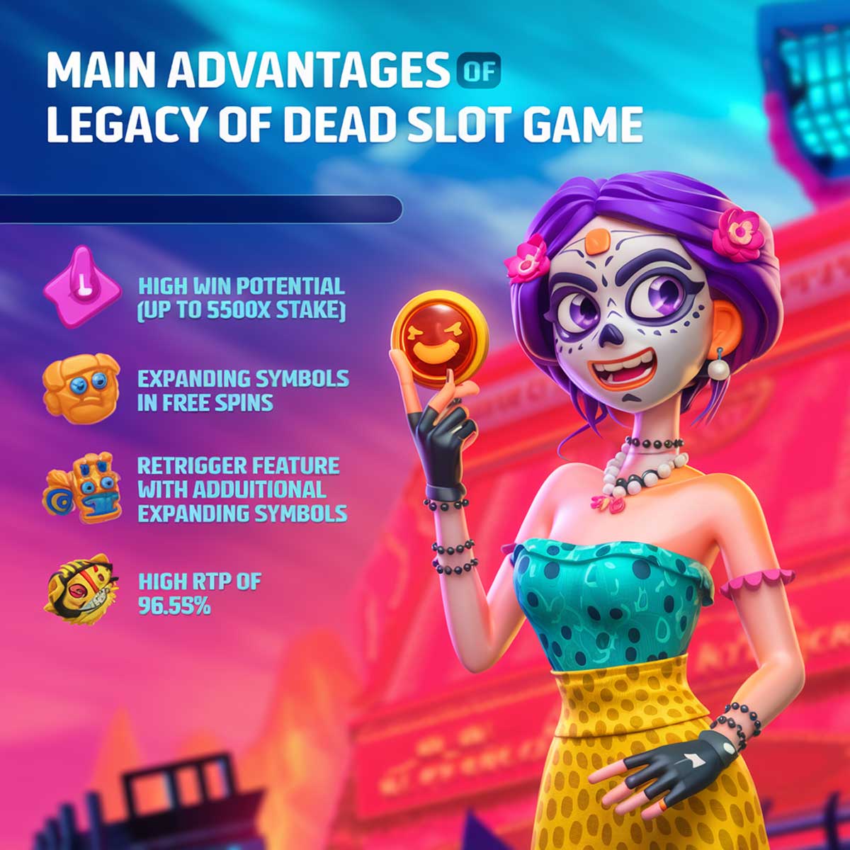 Legacy of Dead slot game main features